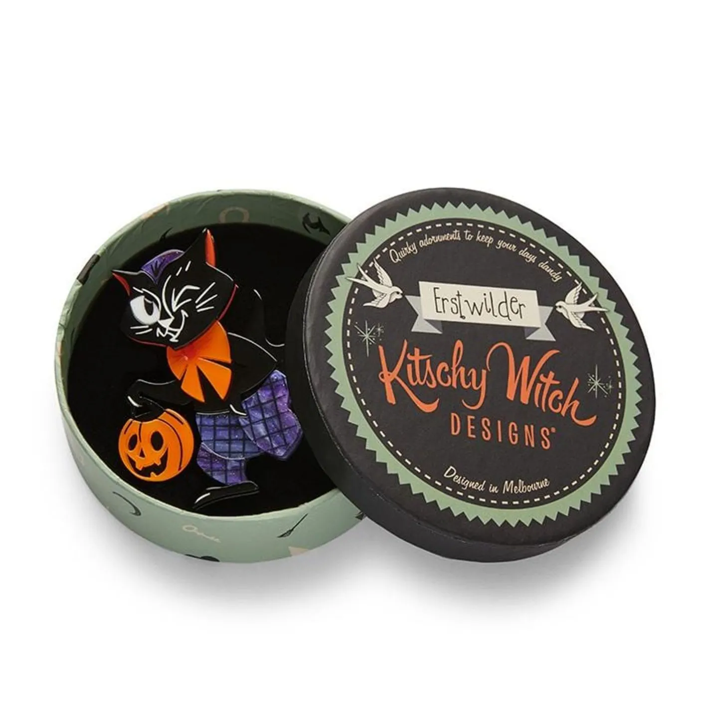 Erstwilder Treat Seeker Cat Brooch^ Brooches