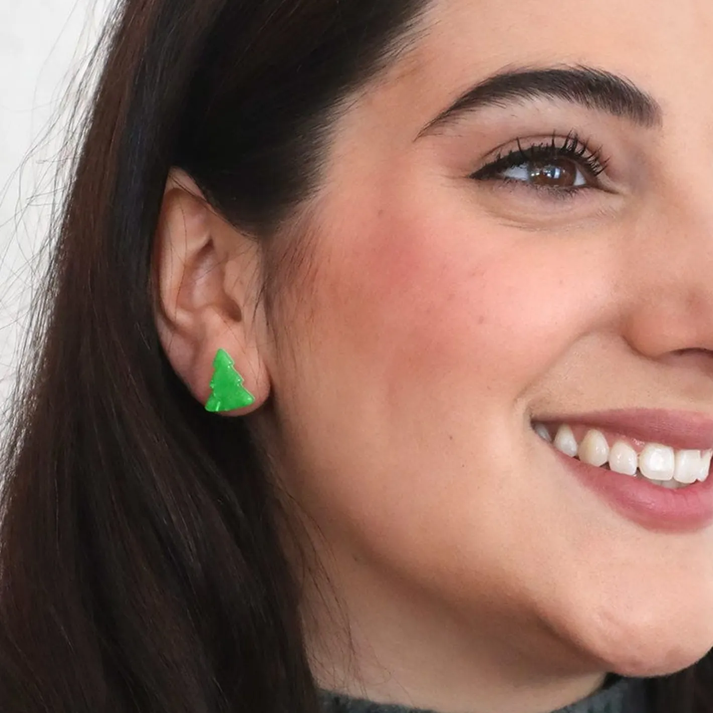 Erstwilder Tree Ripple Stud Earrings - Green^ Essential Earrings