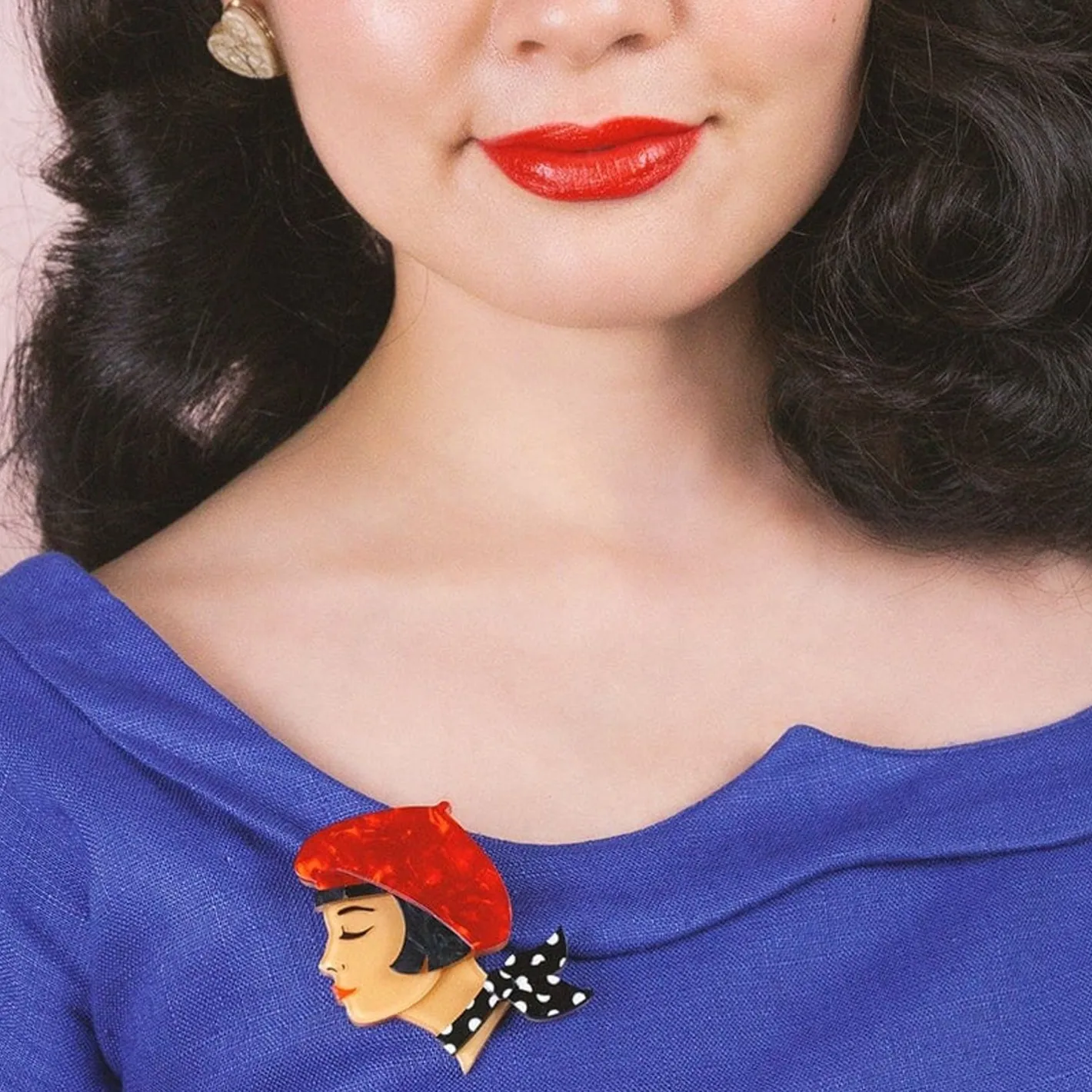 Erstwilder Tres Chic Brooch - Red^ Brooches