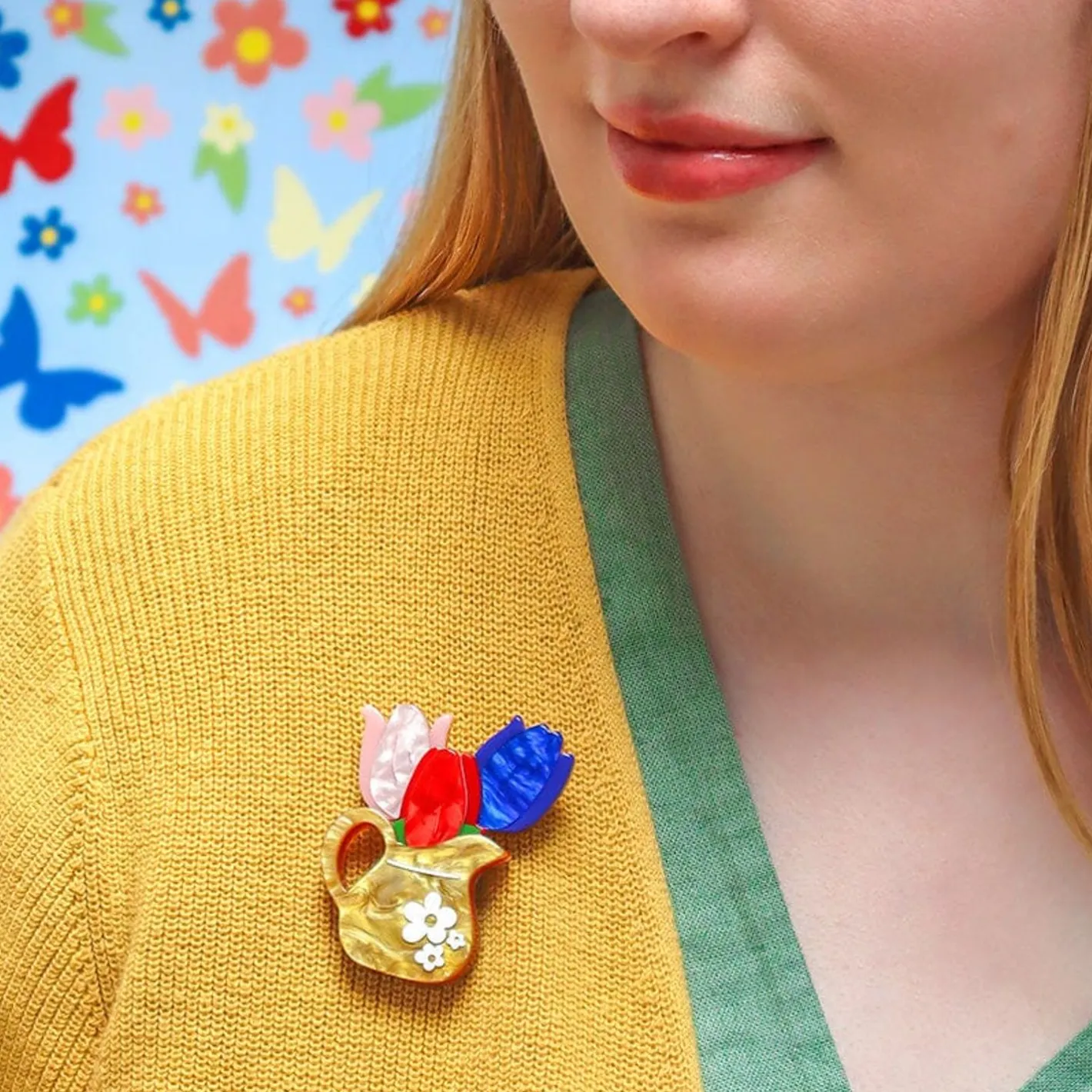 Erstwilder Trio Of Tulips Brooch^ Brooches