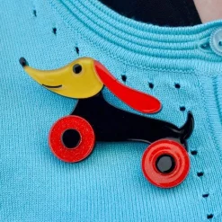 Erstwilder Trundling Tail-Wagger Brooch^ Brooches