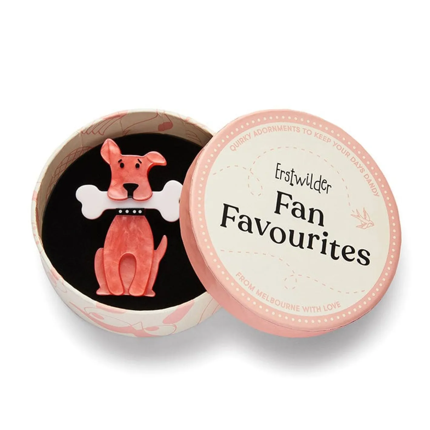 Erstwilder Tuffy'S Puppy Treat Brooch^ Brooches