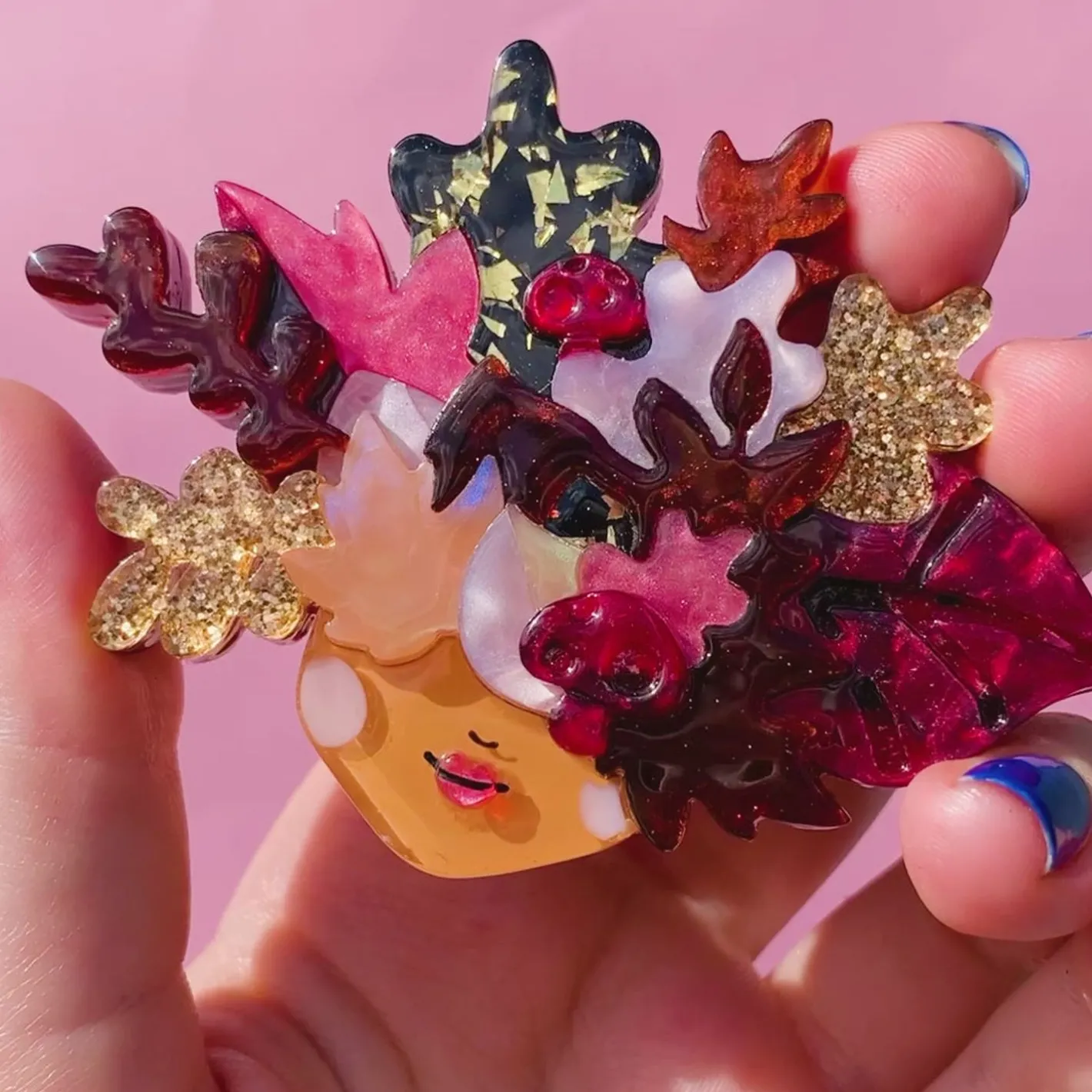 Erstwilder Turn A New Leaf Brooch^ Brooches