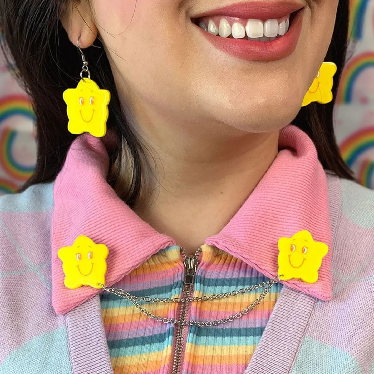 Erstwilder Twinkers Double Brooch^ Brooches