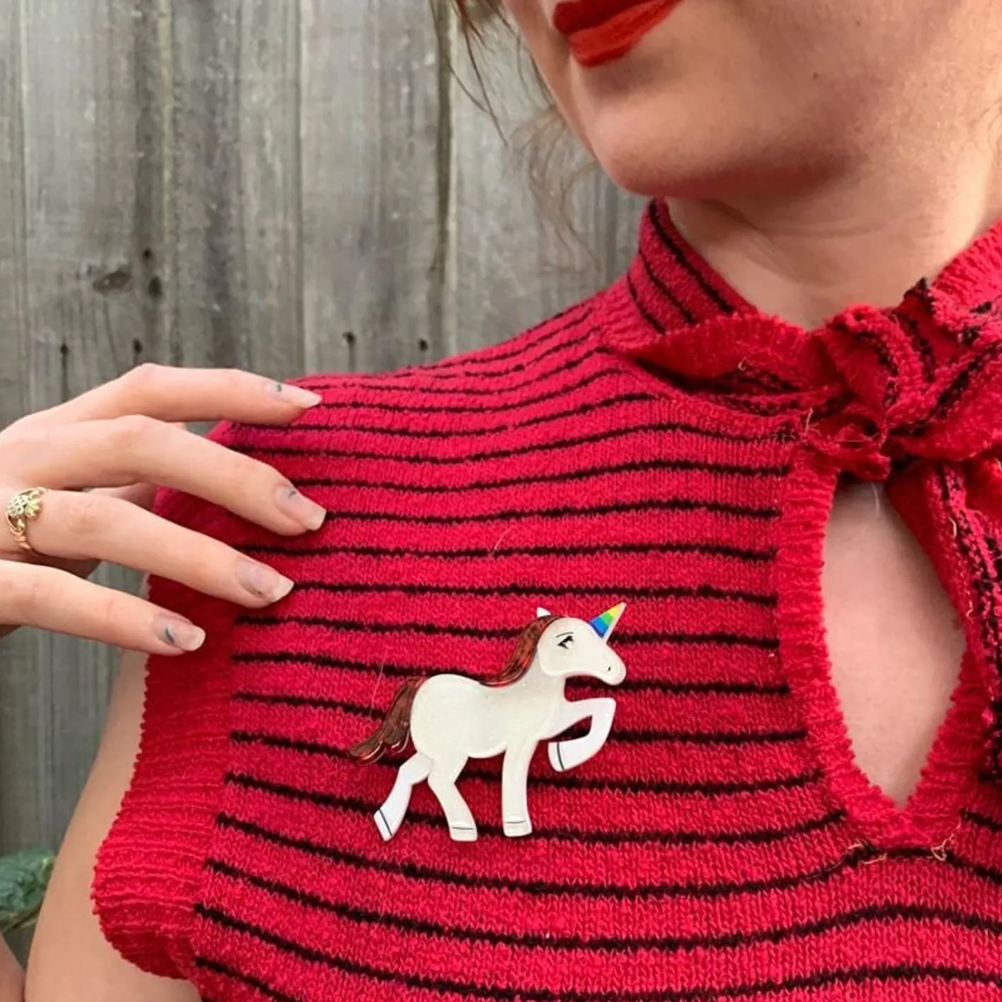 Erstwilder Ula The Unicorn Brooch^ Brooches