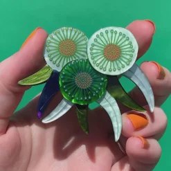 Erstwilder Verdant Green Gum Brooch^ Brooches