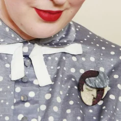 Erstwilder Vogue Visage Brooch^ Brooches
