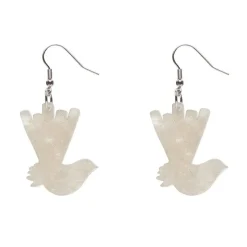 Erstwilder Wagtail Ripple Glitter Resin Drop Earrings - Cream^ Essential Earrings