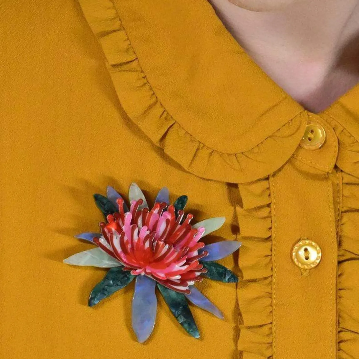 Erstwilder Waratah Warmth Brooch^ Brooches