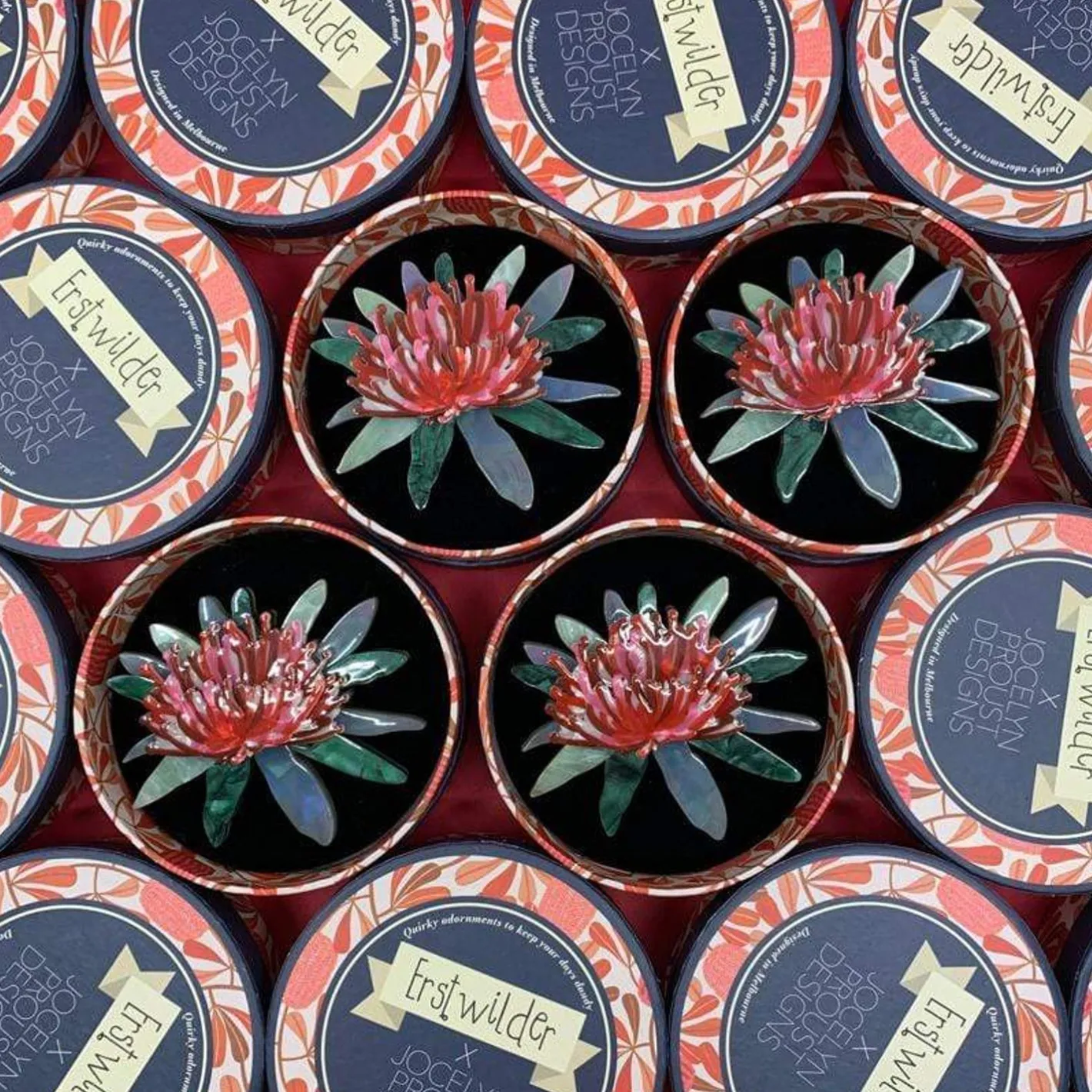 Erstwilder Waratah Warmth Brooch^ Brooches