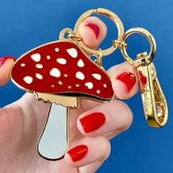 Erstwilder Well Spotted Brooch Key Ring^ Enamel Key Rings