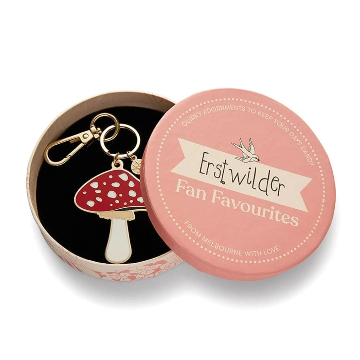 Erstwilder Well Spotted Brooch Key Ring^ Enamel Key Rings