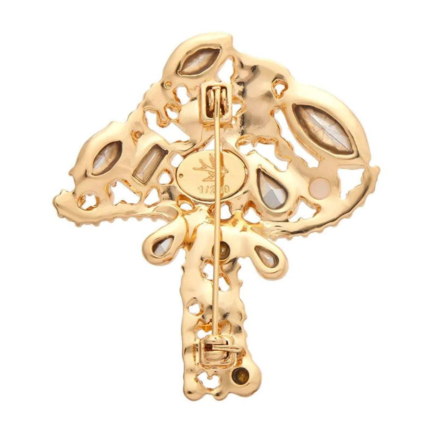 Erstwilder Well Spotted Stone Set Crystal Brooch^ Brooches