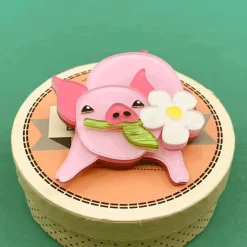 Erstwilder Wilbur The Wonder Pig Brooch^ Brooches
