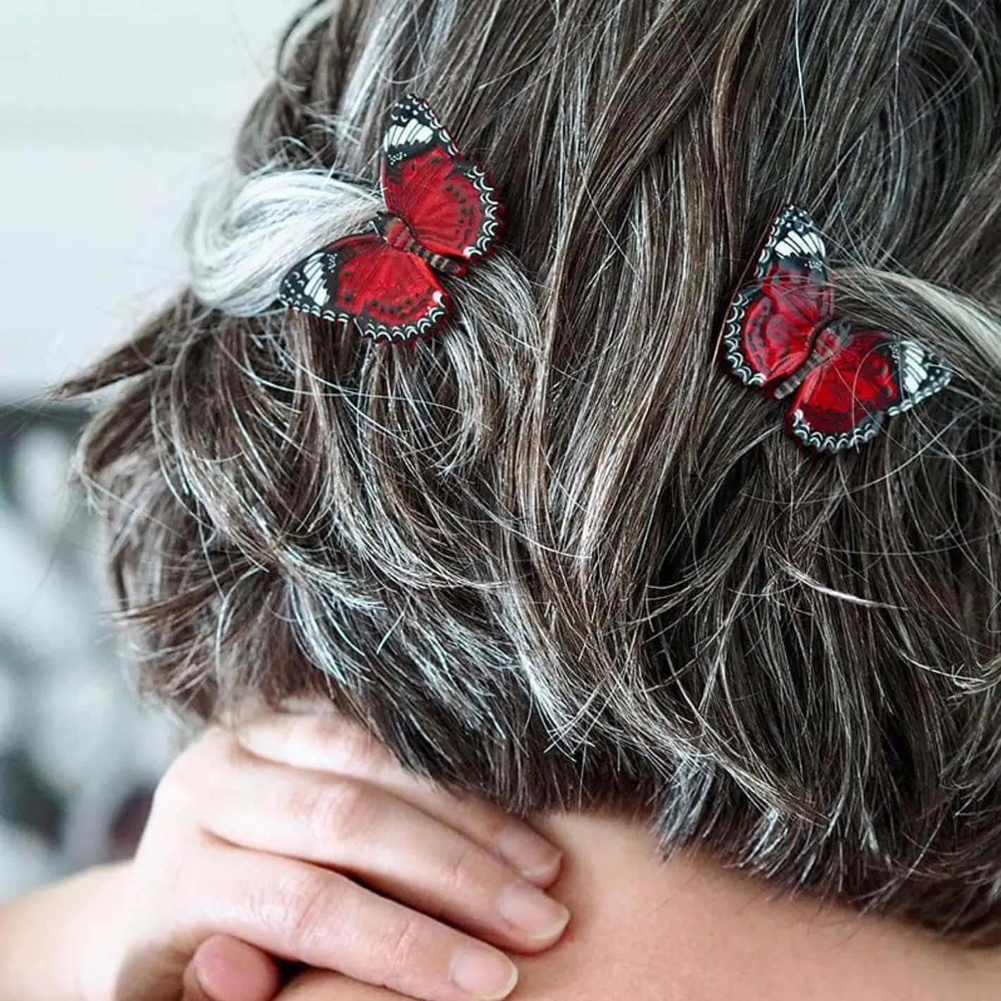 Erstwilder Wings Laced In Red Hair Clips Set - 2 Piece^ Hair Clips & Claws