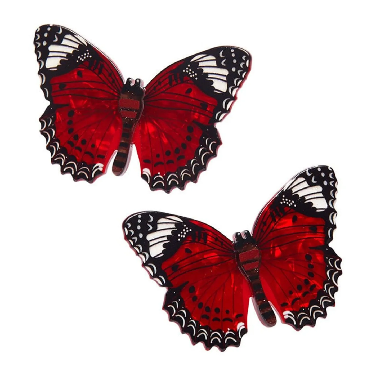 Erstwilder Wings Laced In Red Hair Clips Set - 2 Piece^ Hair Clips & Claws