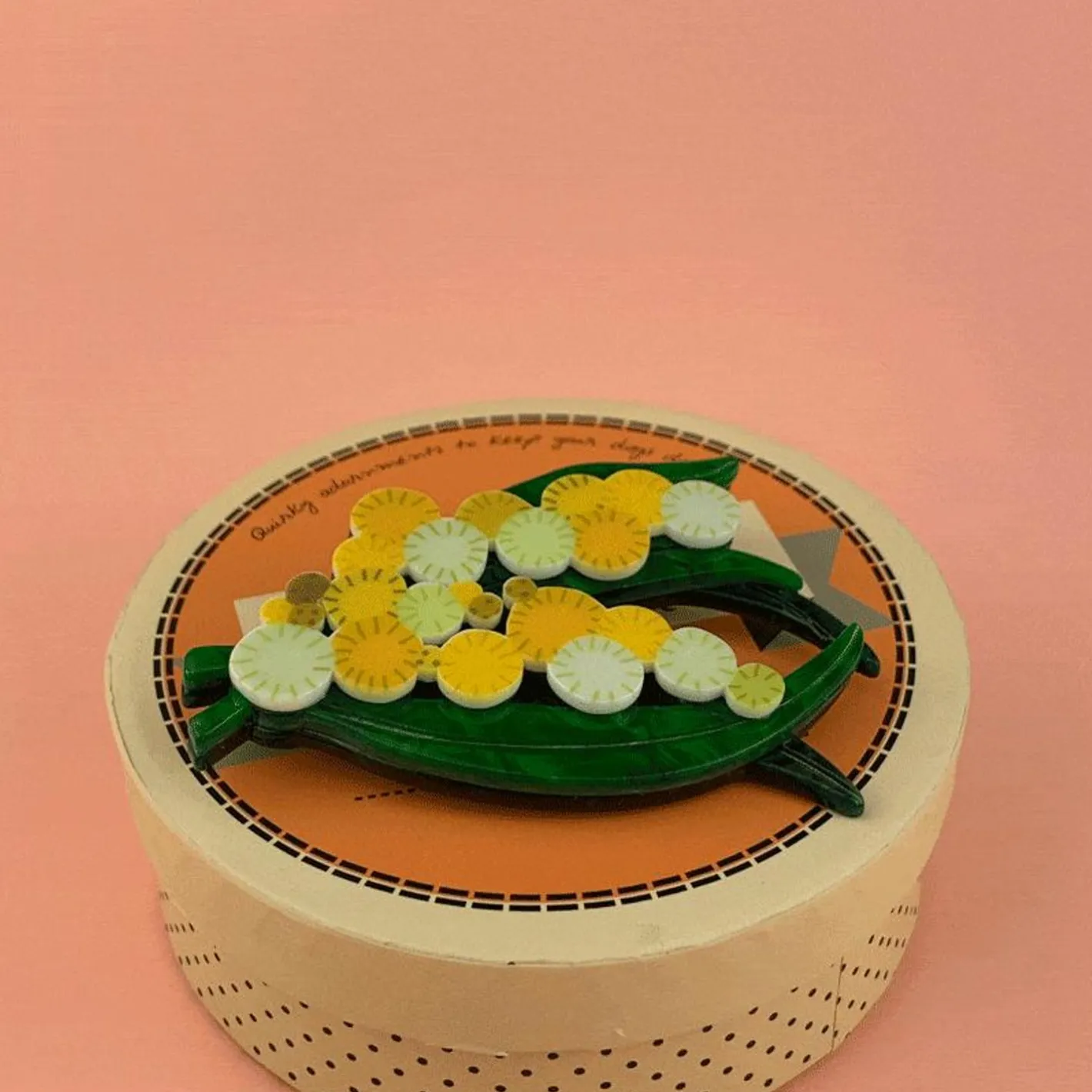 Erstwilder Woven Wattle Brooch^ Brooches