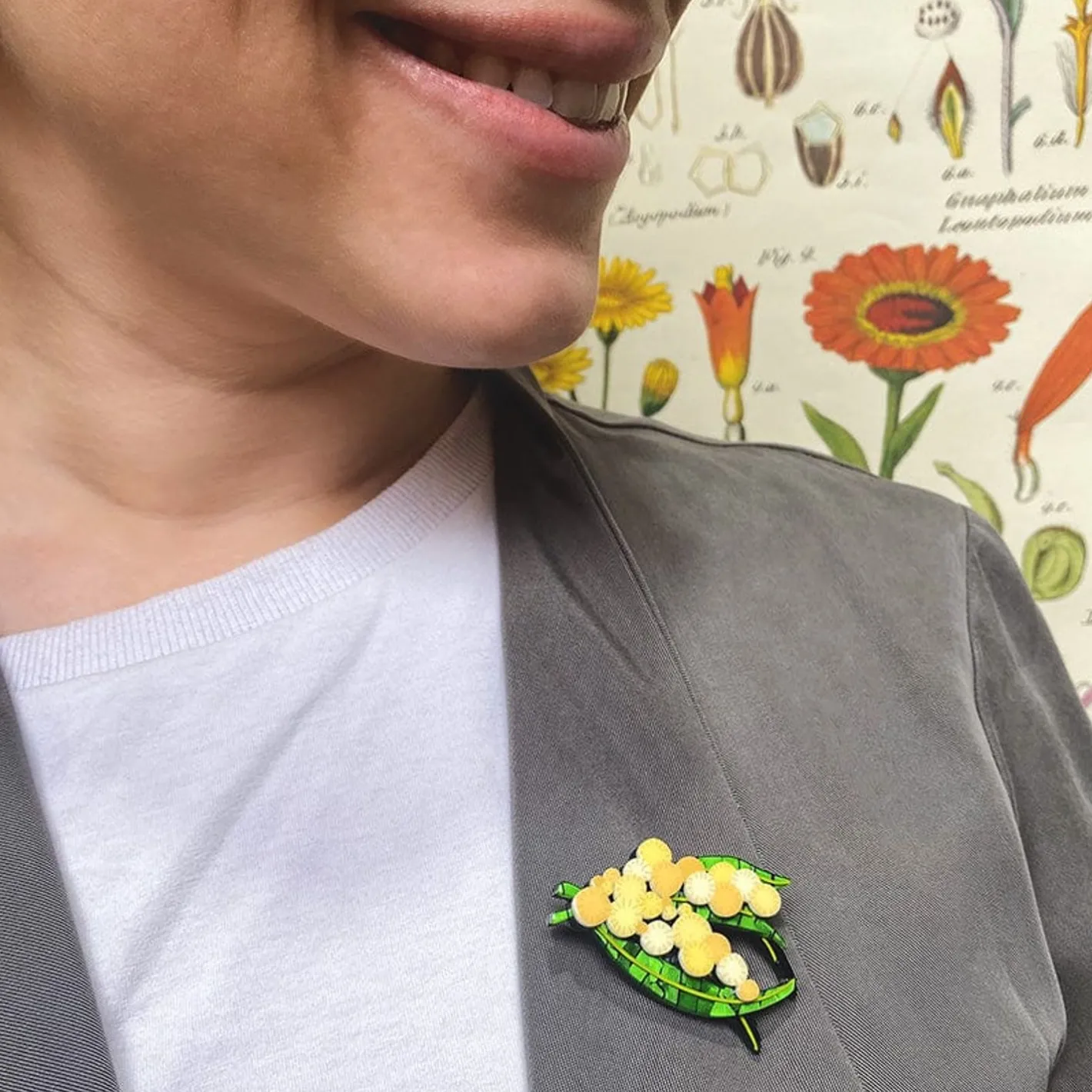 Erstwilder Woven Wattle Mini Brooch^ Brooches