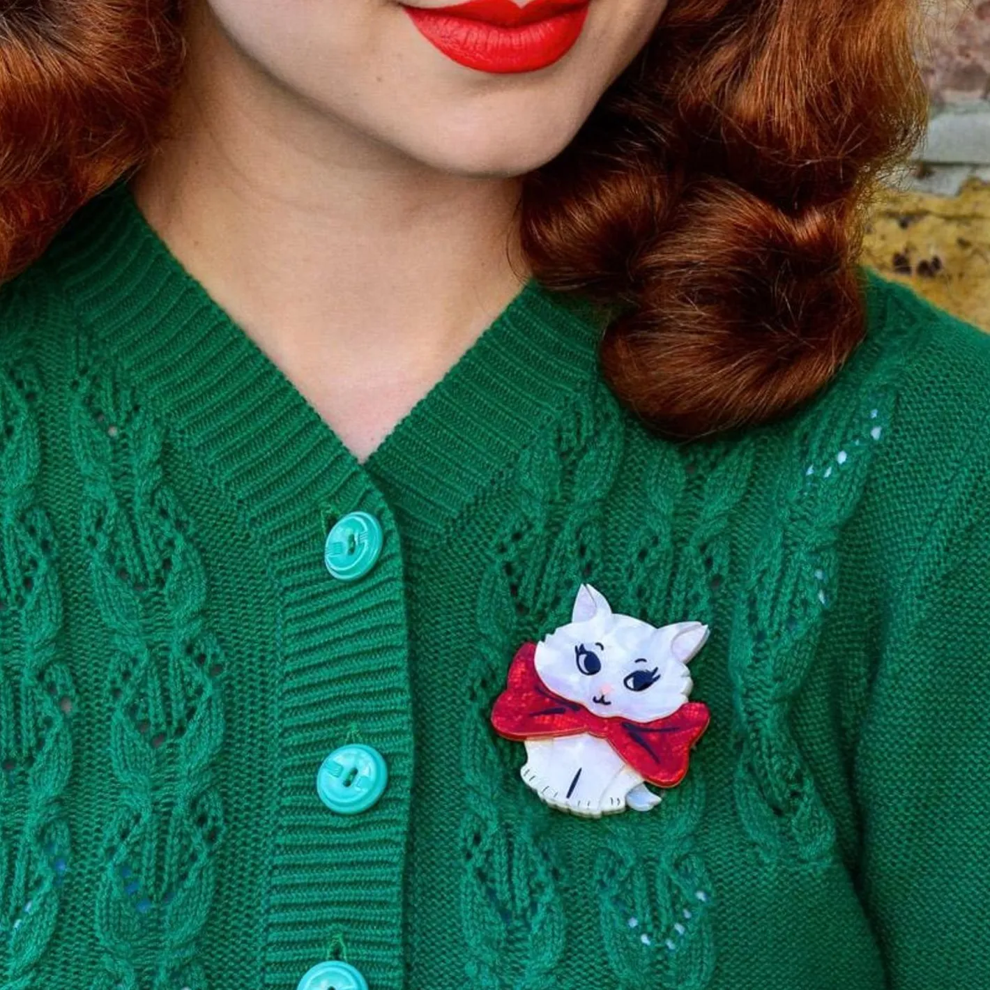 Erstwilder Wrapped Up In Love Kitten Brooch^ Brooches