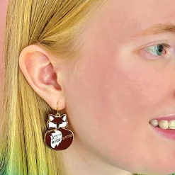 Erstwilder You'Re In"Fox"Icating Enamel Drop Earrings^ Enamel Earrings