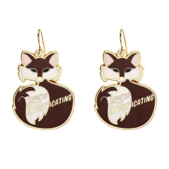 Erstwilder You'Re In"Fox"Icating Enamel Drop Earrings^ Enamel Earrings
