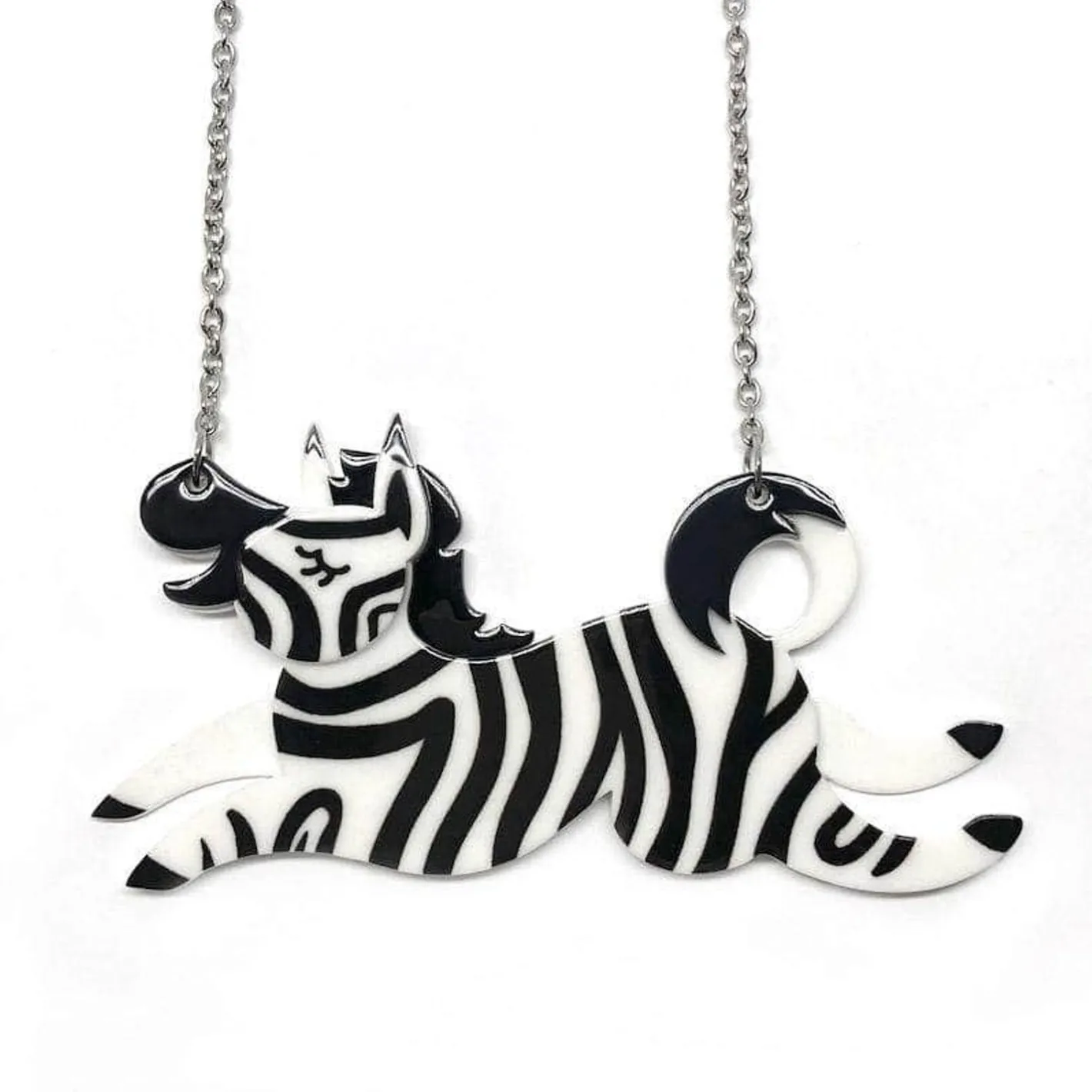 Erstwilder Zebra Crossing Necklace^ Necklaces