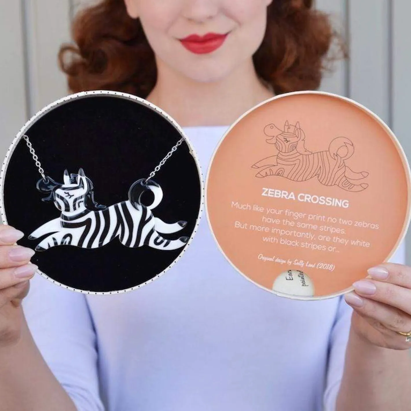 Erstwilder Zebra Crossing Necklace^ Necklaces