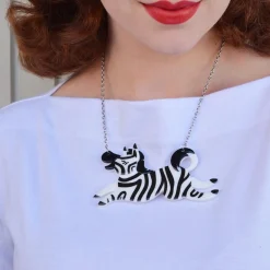 Erstwilder Zebra Crossing Necklace^ Necklaces