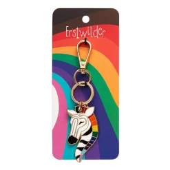 Erstwilder Zelda The Zestful Zebra Enamel Key Ring^ Enamel Key Rings