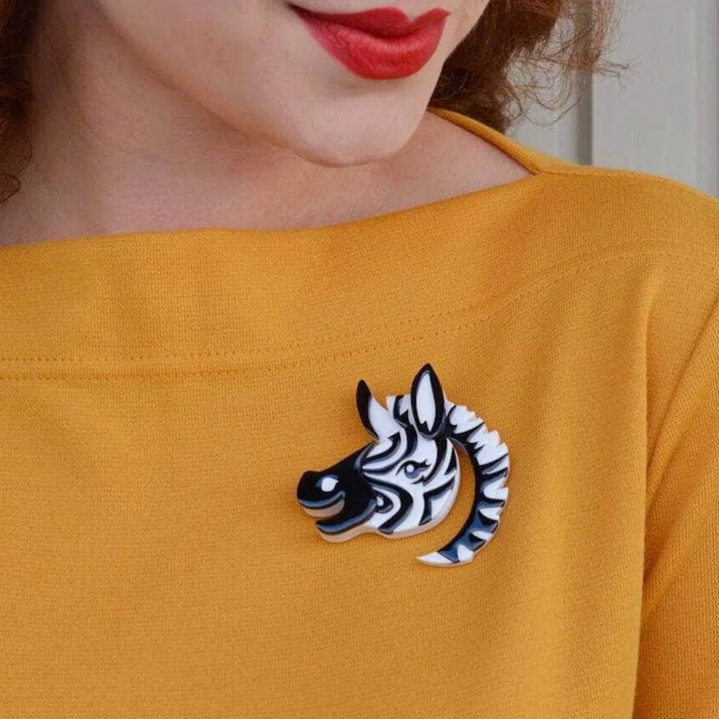 Erstwilder Zesty Zebra Brooch^ Brooches